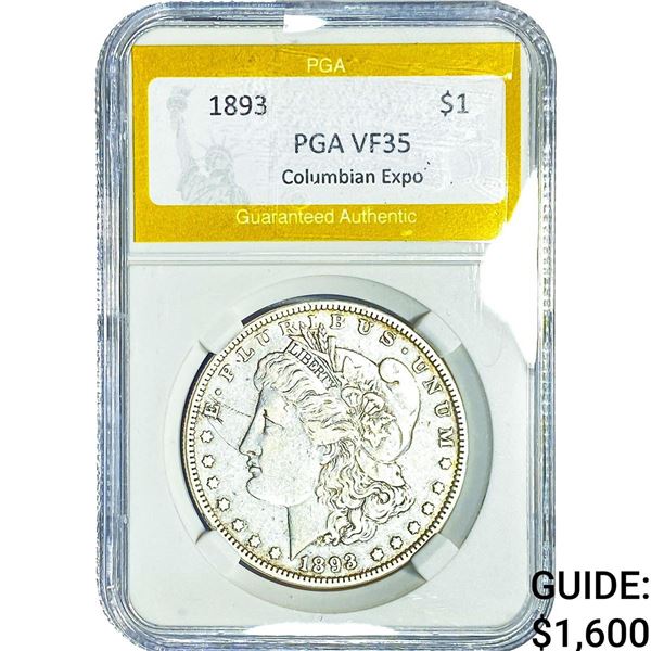 1893 Morgan Silver Dollar PGA VF35