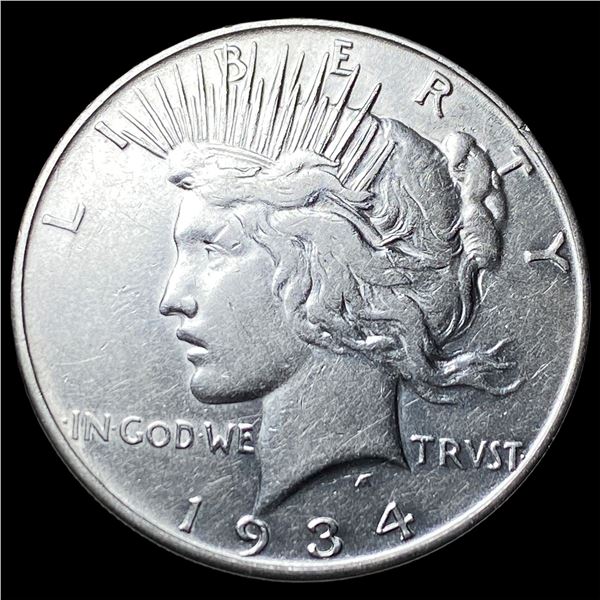 1934-D Silver Peace Dollar NEARLY  UNCIRCULATED