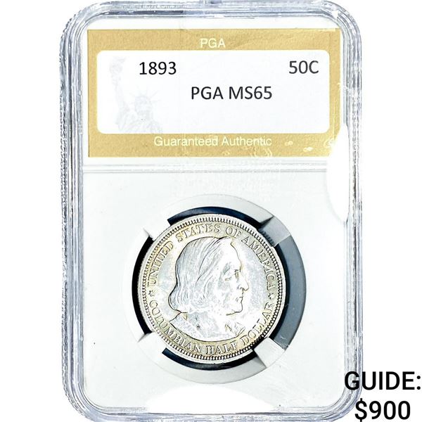 1893 Columbian Expo Half Dollar PGA MS65