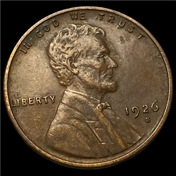 1926-S Lincoln Wheat Cent CLOSELY  UNCIRCULATED