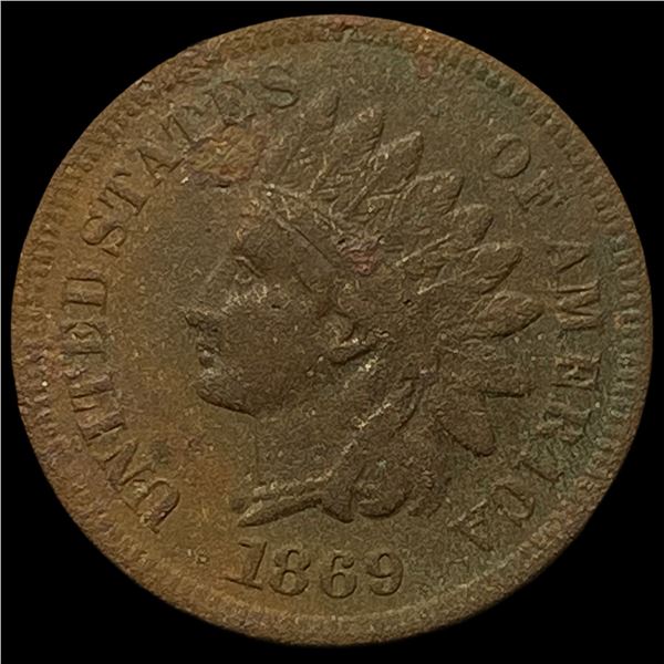 1869 Indian Head Cent LIGHTLY CIRCULATED