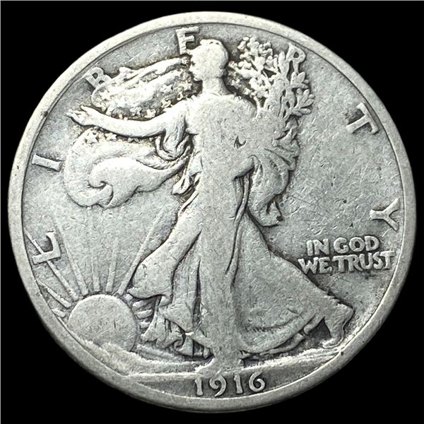 1916 Walking Liberty Half Dollar LIGHTLY  CIRCULATED