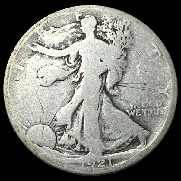 1921-D Silver Walking Liberty Half Dollar   NICELY CIRCULATED