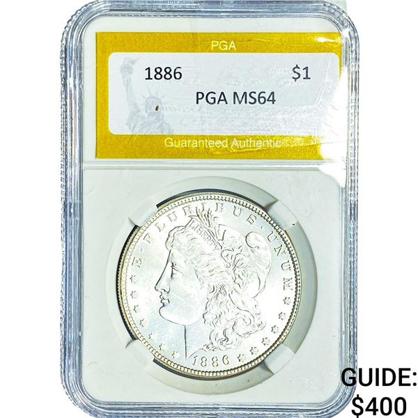 1886 Morgan Silver Dollar PGA MS64