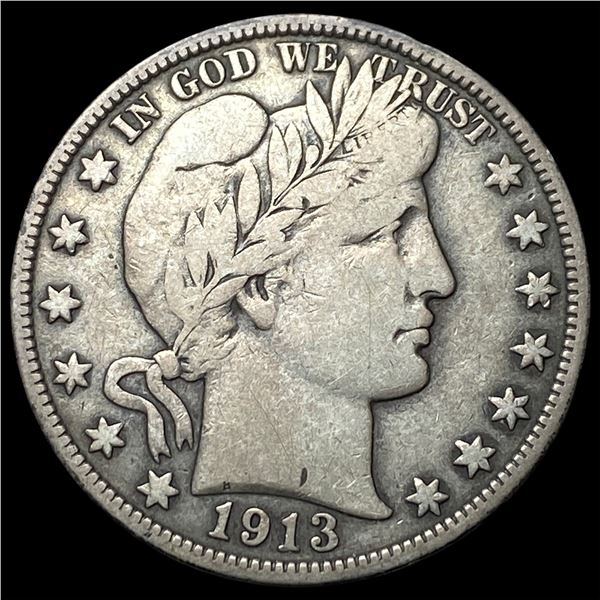 1913 Barber Half Dollar LIGHTLY CIRCULATED