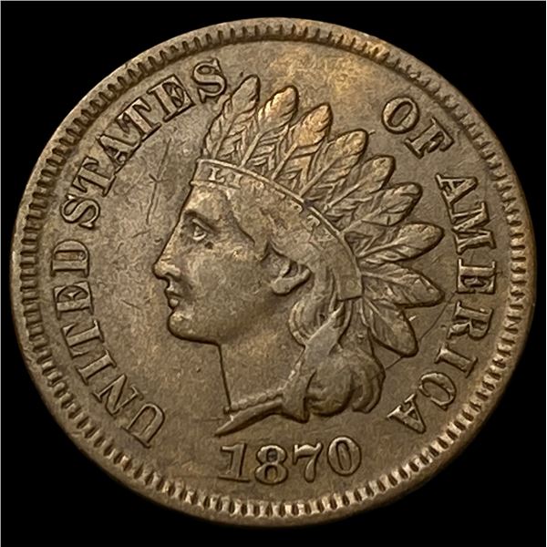 1870 Indian Head Cent NEARLY UNCIRCULATED