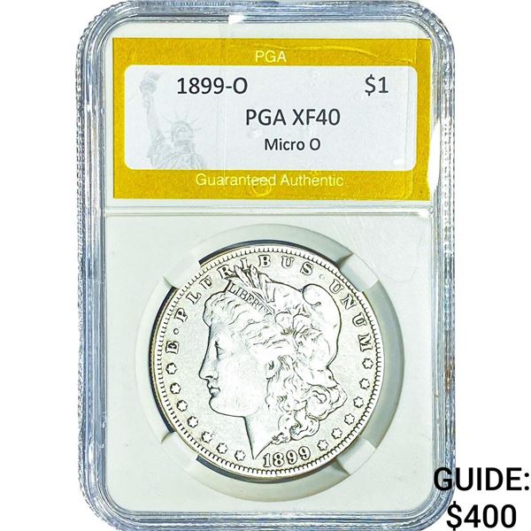 1899-O Morgan Silver Dollar PGA XF40 Micro O