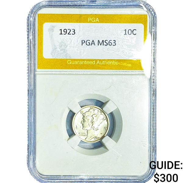 1923 Mercury Silver Dime PGA MS63