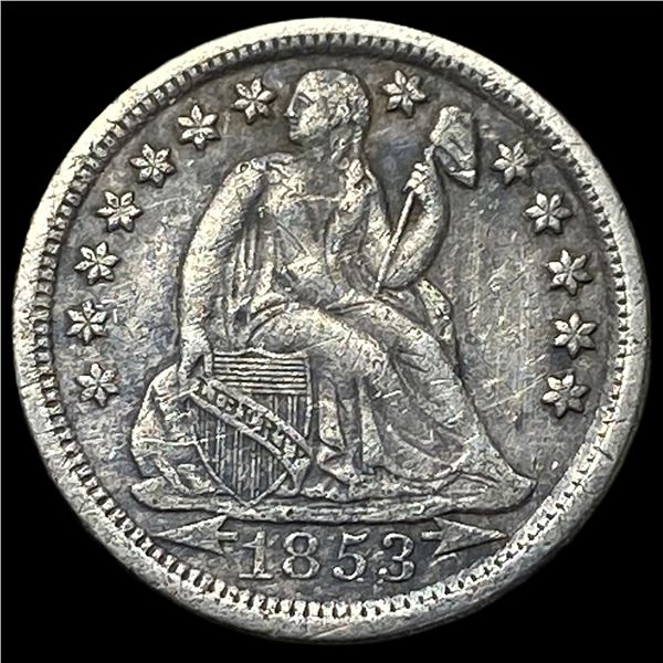 1853-O Silver Seated Liberty Dime LIGHTLY   CIRCULATED