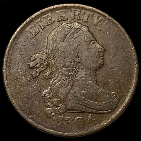 1804 Draped Bust Half Cent NEARLY   UNCIRCULATED