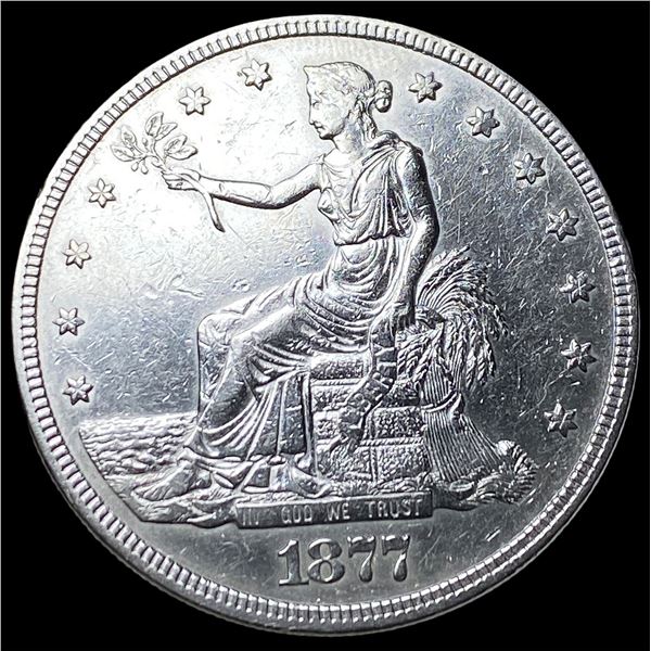 1877 Silver Trade Dollar CLOSELY UNCIRCULATED