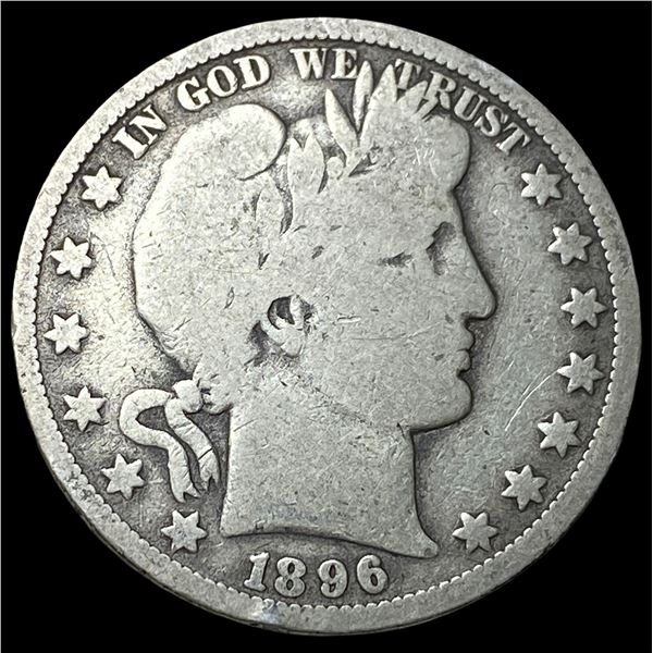 1896-O Silver Barber Half Dollar NICELY   CIRCULATED