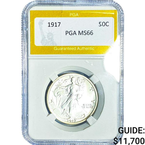 1917 Walking Liberty Half Dollar PGA MS66