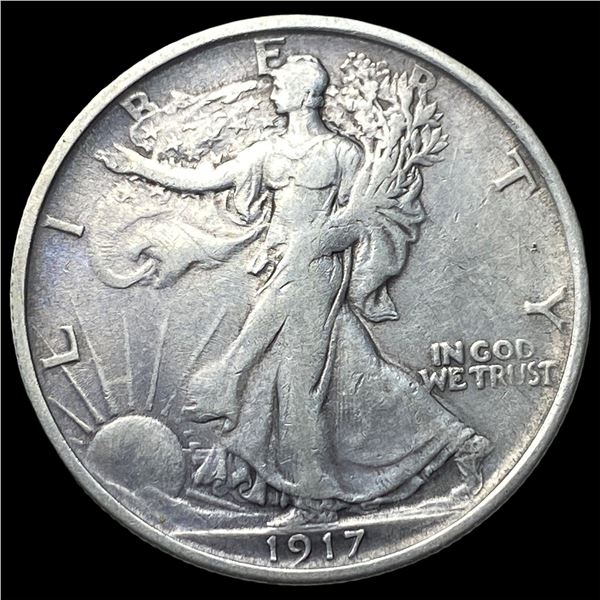 1917-S Walking Liberty Half Dollar NEARLY   UNCIRCULATED