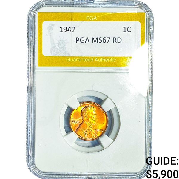 1947 Wheat Cent PGA MS67 RD