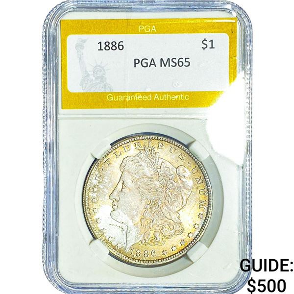 1886 Morgan Silver Dollar PGA MS65
