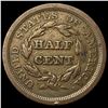 Image 2 : 1850 Braided Hair Half Cent ABOUT   UNCIRCULATED