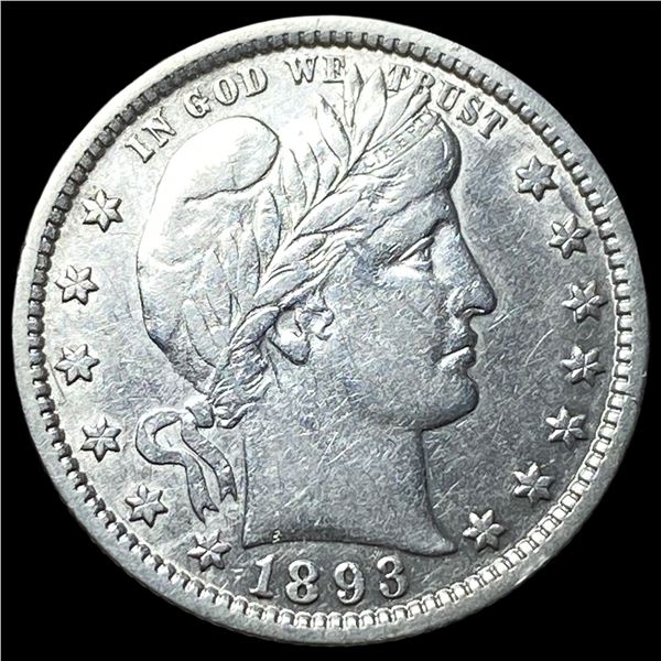 1893 Silver Barber Quarter CLOSELY   UNCIRCULATED