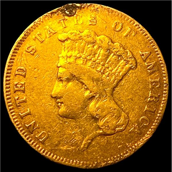1857 Gold $3 Indian Princess Head HIGH GRADE