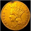 Image 1 : 1857 Gold $3 Indian Princess Head HIGH GRADE