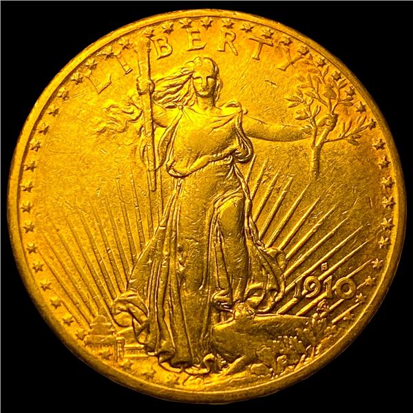 1910-S Gold $20 Saint-Gaudens Double Eagle   CHOICE AU