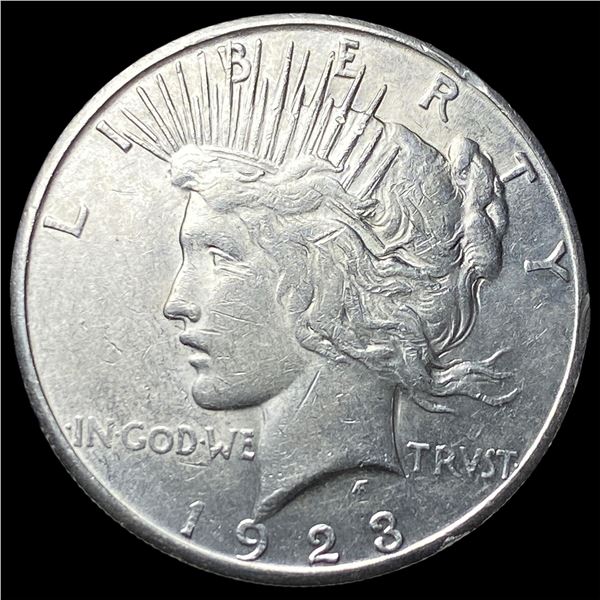 1923-S Silver Peace Dollar CHOICE AU