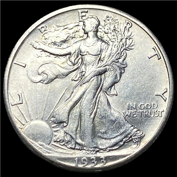 1933-S Silver Walking Liberty Half Dollar   CLOSELY UNCIRCULATED