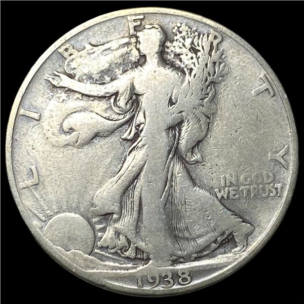 1938-D Silver Walking Liberty Half Dollar   NICELY CIRCULATED