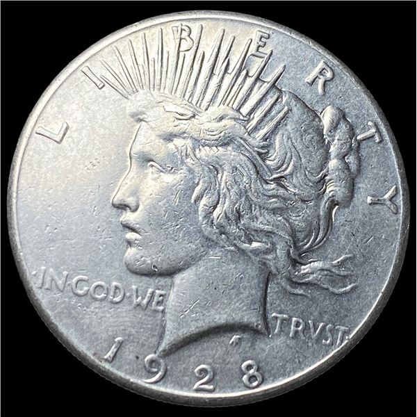 1928 Silver Peace Dollar CLOSELY UNCIRCULATED