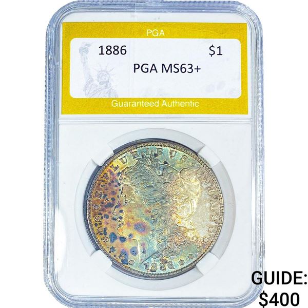 1886 Morgan Silver Dollar PGA MS63+