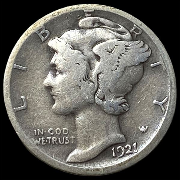 1921-D Silver Mercury Dime NICELY CIRCULATED