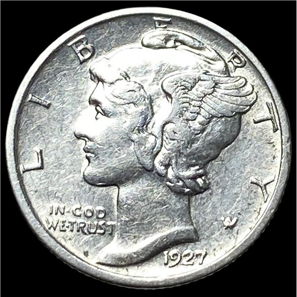 1927-S Silver Mercury Dime CLOSELY   UNCIRCULATED