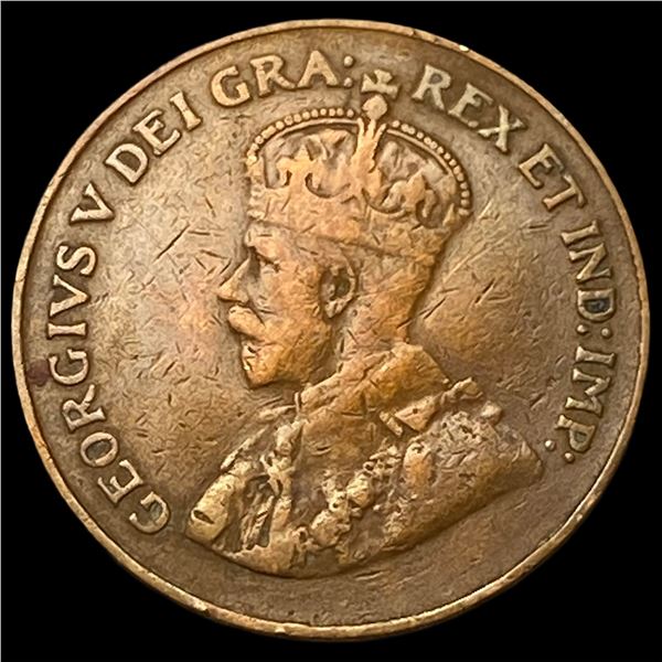 1922 Canada 1 Cent ABOUT UNCIRCULATED