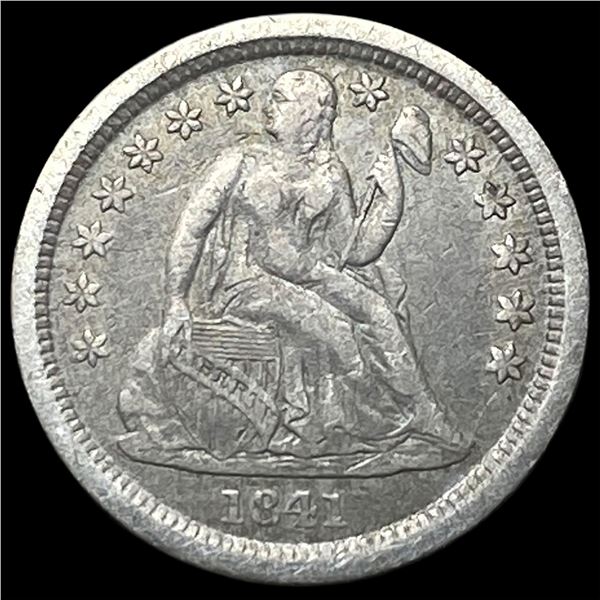 1841-O Silver Seated Liberty Dime NEARLY   UNCIRCULATED