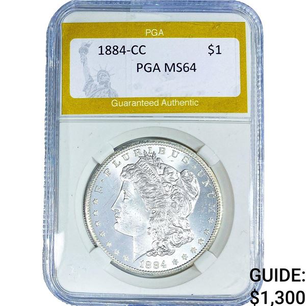 1884-CC Morgan Silver Dollar PGA MS64