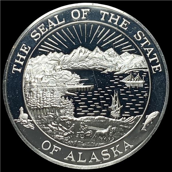 1976 State of Alaska Sterling Silver Medal   CLOSELY UNCIRCULATED