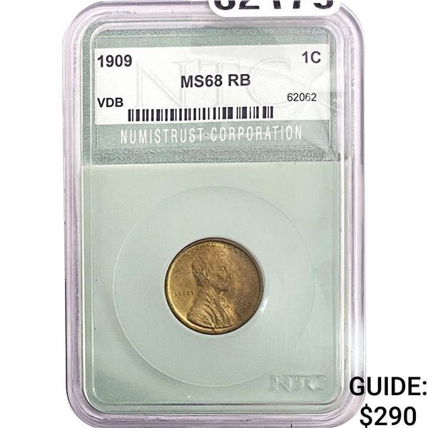 1909 Wheat Cent NTC MS68 RB