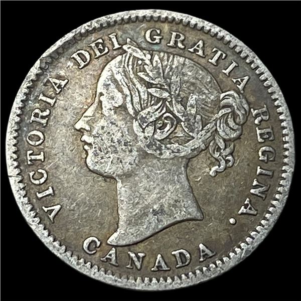 1901 Canada Silver 10 Cents ABOUT   UNCIRCULATED