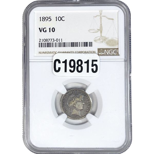 1895 Barber Dime NGC VG10