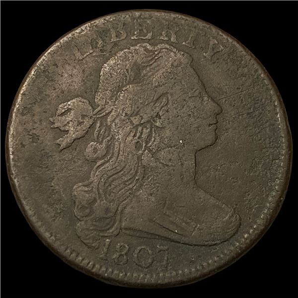 1807 Draped Bust Large Cent ABOUT   UNCIRCULATED