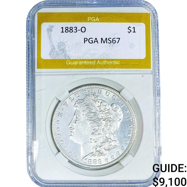 1883-O Morgan Silver Dollar PGA MS67
