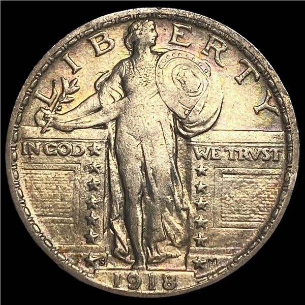 1918-S Silver Standing Liberty Quarter   CLOSELY UNCIRCULATED