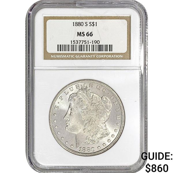 1880-S Morgan Silver Dollar NGC MS66