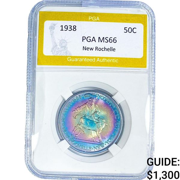1938 New Rochelle Half Dollar PGA MS66