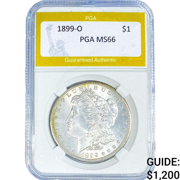 1899-O Morgan Silver Dollar PGA MS66