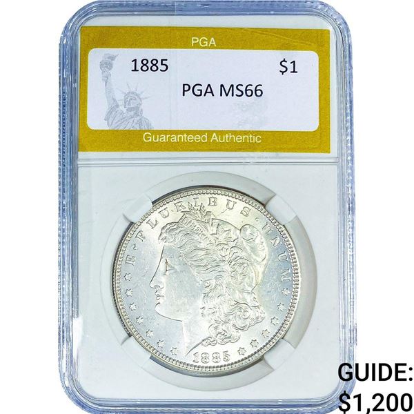 1885 Morgan Silver Dollar PGA MS66