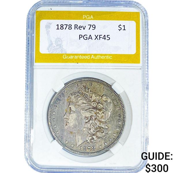 1878 Rev 79 Morgan Silver Dollar PGA XF45