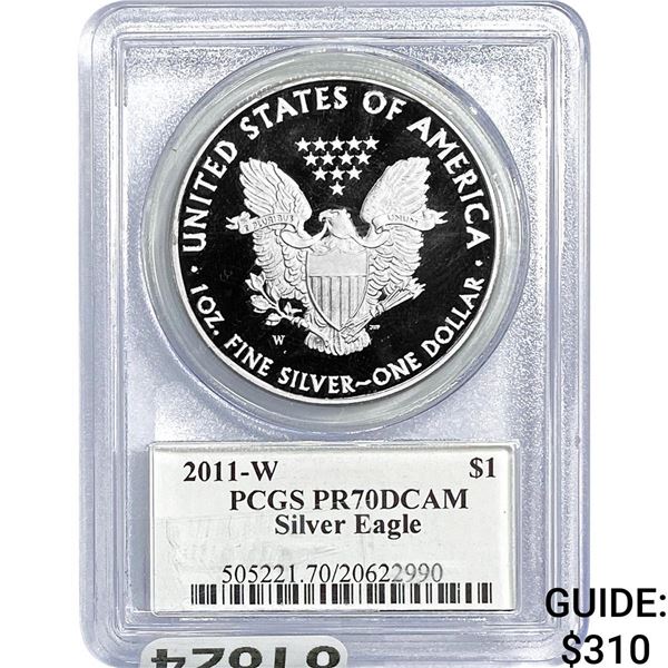 2011-W Silver Eagle PCGS PR70 DCAM