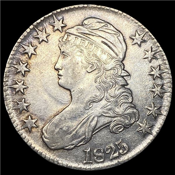 1825 Capped Bust Half Dollar CLOSELY   UNCIRCULATED