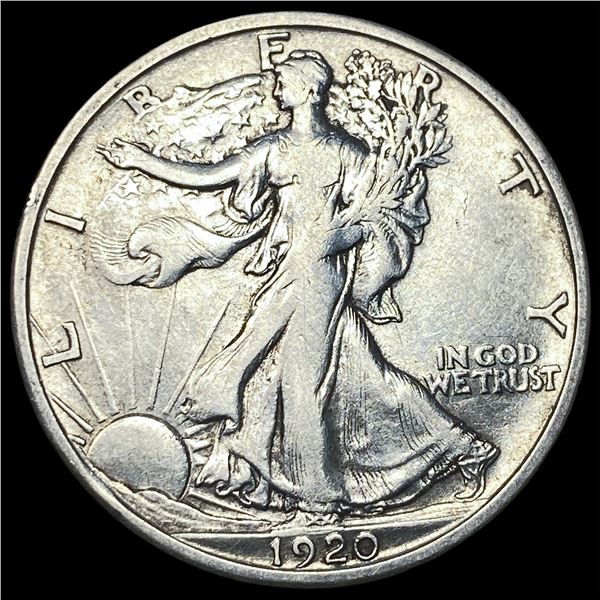 1920-D Silver Walking Liberty Half Dollar   NEARLY UNCIRCULATED